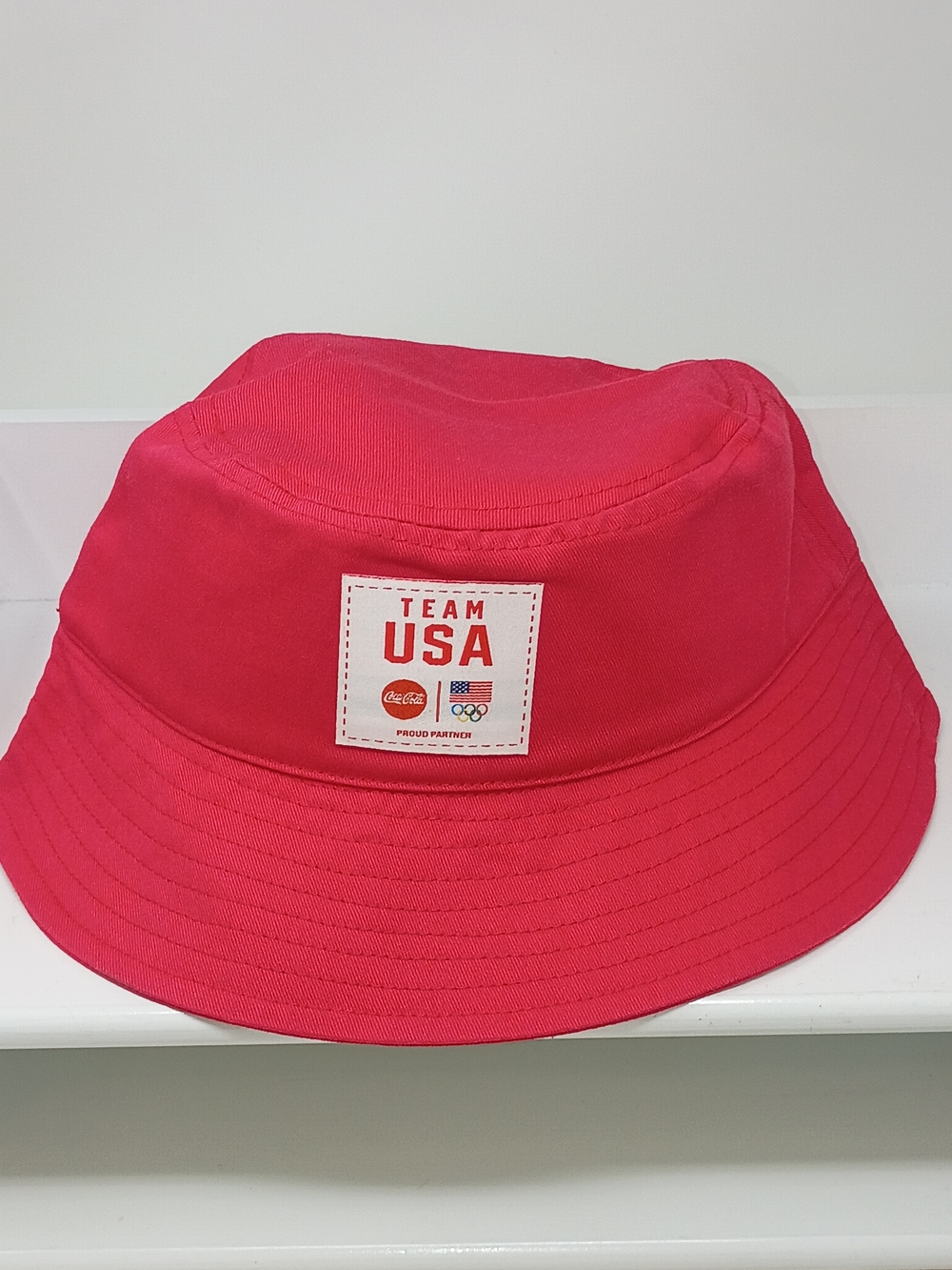 Team USA Red Bucket Hat - Coca Cola Patch